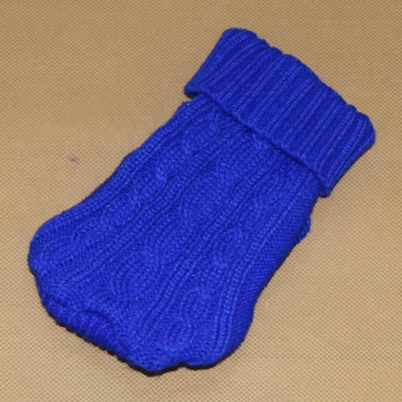 Pet Cat Puppy Sweater Clothes Jacket Coat Dog for Small Dogs Winter Chihuahua L blue