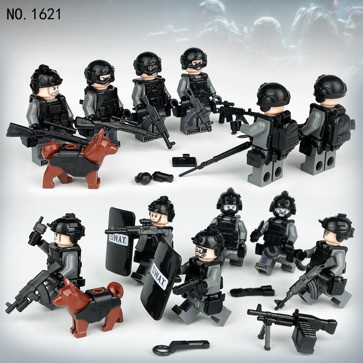 12PCS 8107 Air Assault Division Small Pellet Military Doll Children's Building Blocks