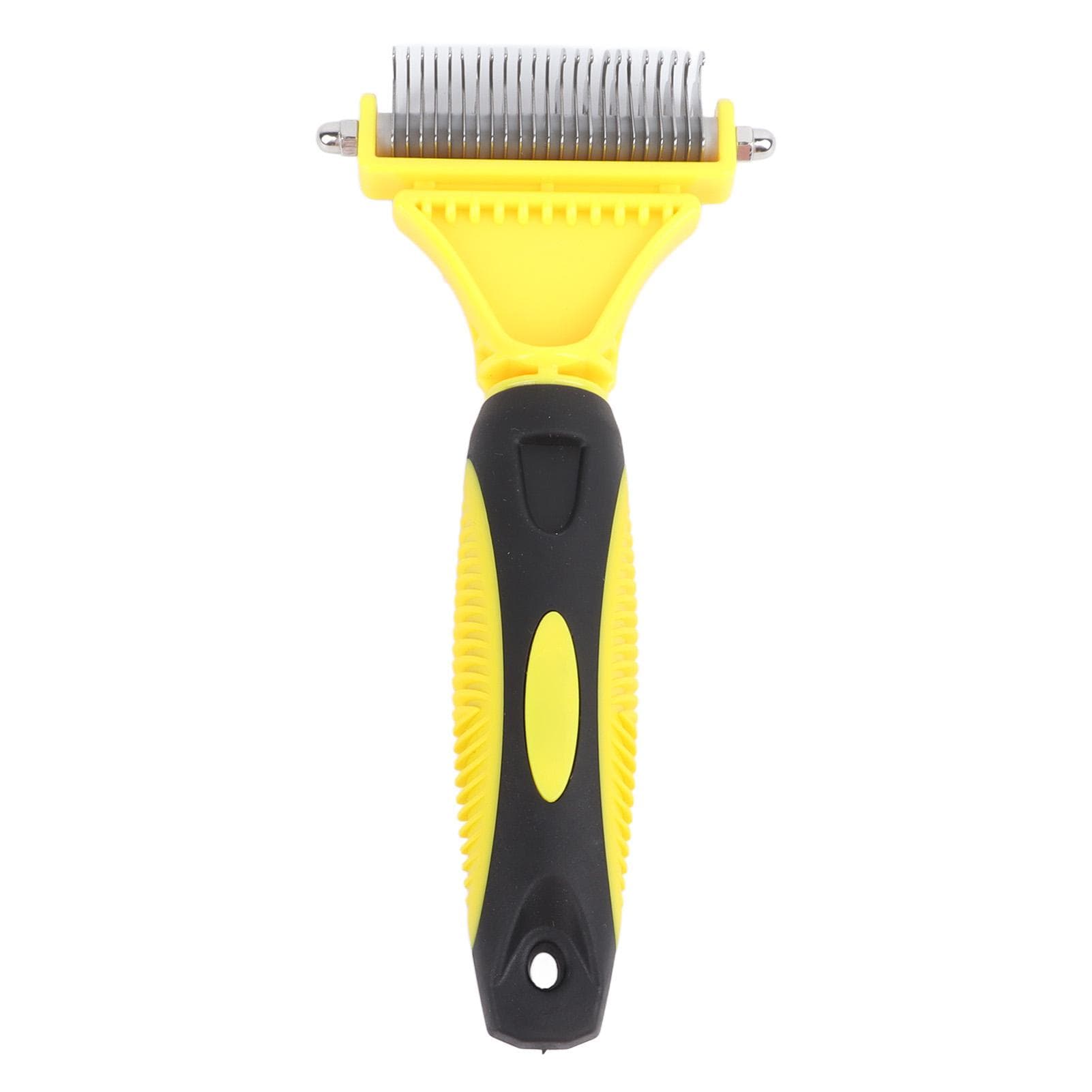 Pet Dematting Comb Stainless Steel Effective Ergonomic Pet Deshedding Tool Undercoat Rake for Cat