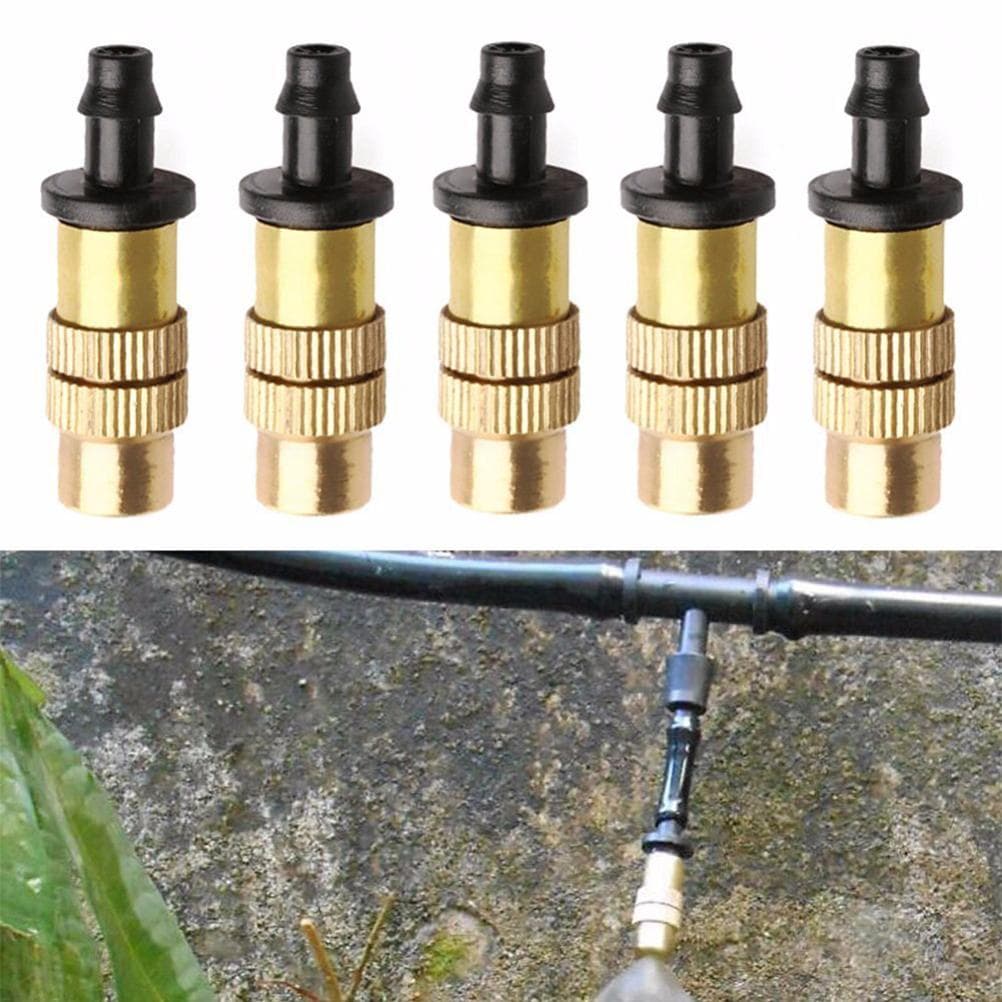 5 Pcs Garden Adjustable Brass Watering Misting Sprayer Sprinkler Nozzles