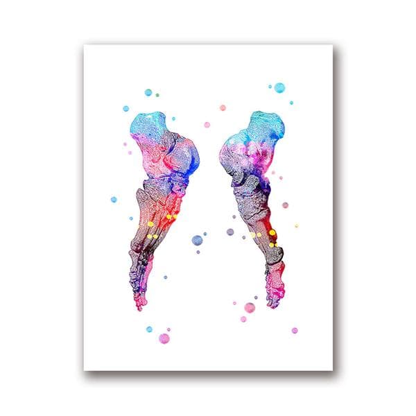 Diy Diamond Painting Feet Set Skeleton Mosaic Art Diamond Embroidery Painting Medical Office Deco 20X30CM
