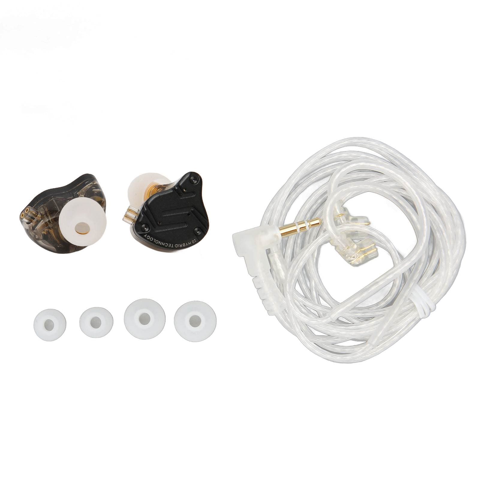 KZ ZS10 PRO X Wired Monitor Earbuds 1DD 4BA Hybrid Driver HiFi Detachable Silver Plated 0.75mm 2Pin