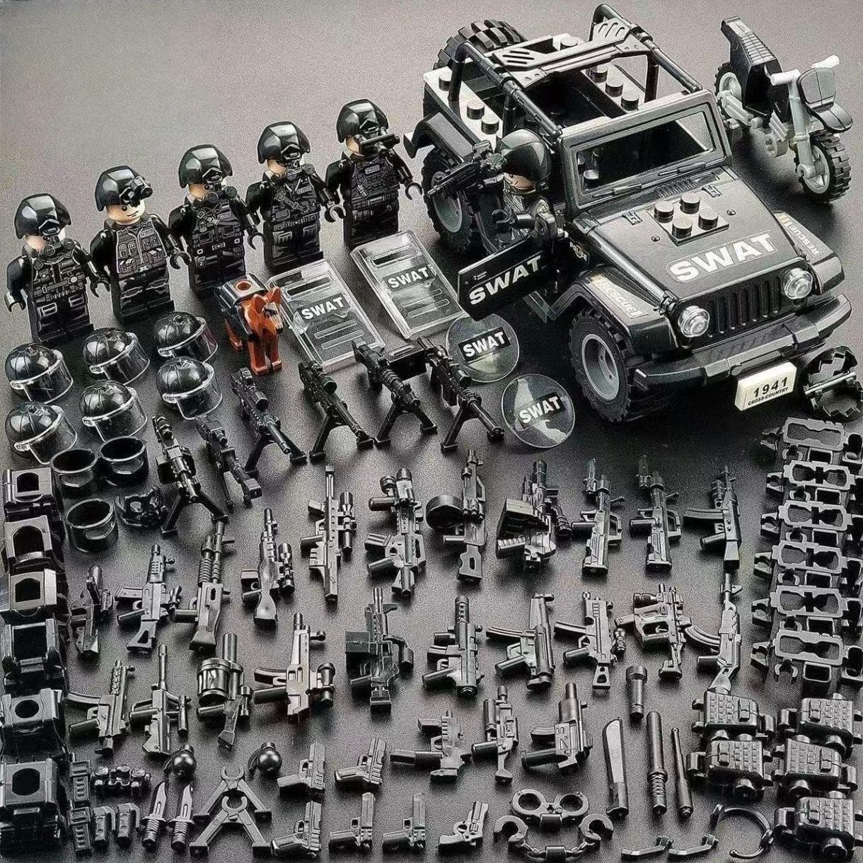 Night Special Forces SWAT Jeep Combination Toy Boy Gift