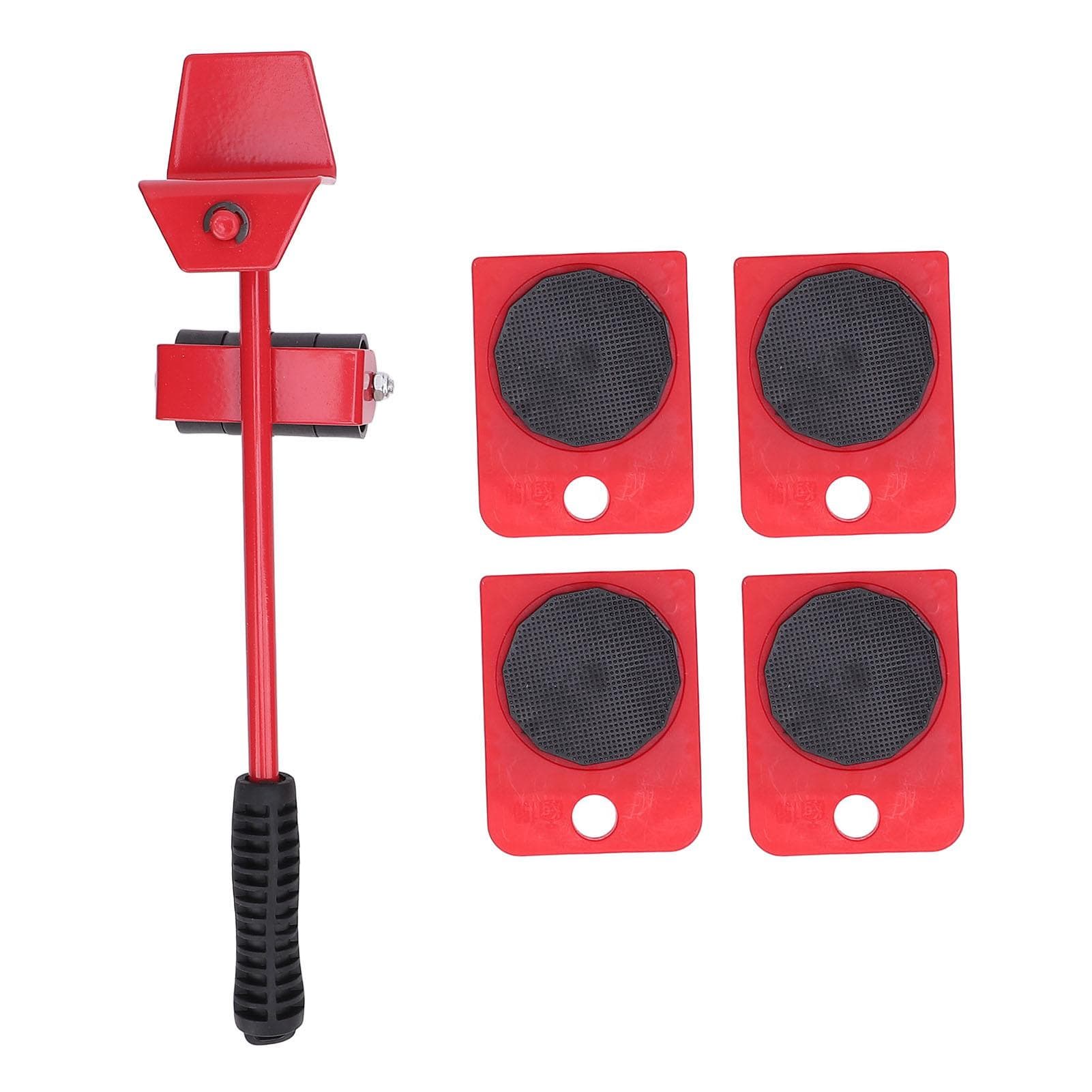 Furniture Lift Mover Tool Set with Adjustable Height Rod and 4 Rollers Appliance Mover Leverage