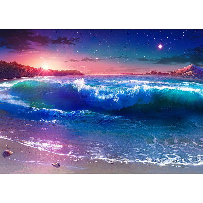 DIY 5D Diamond Painting Setting Sun Cross Stitch Full Round Mosaic Diamond Embroidery 20X30CM