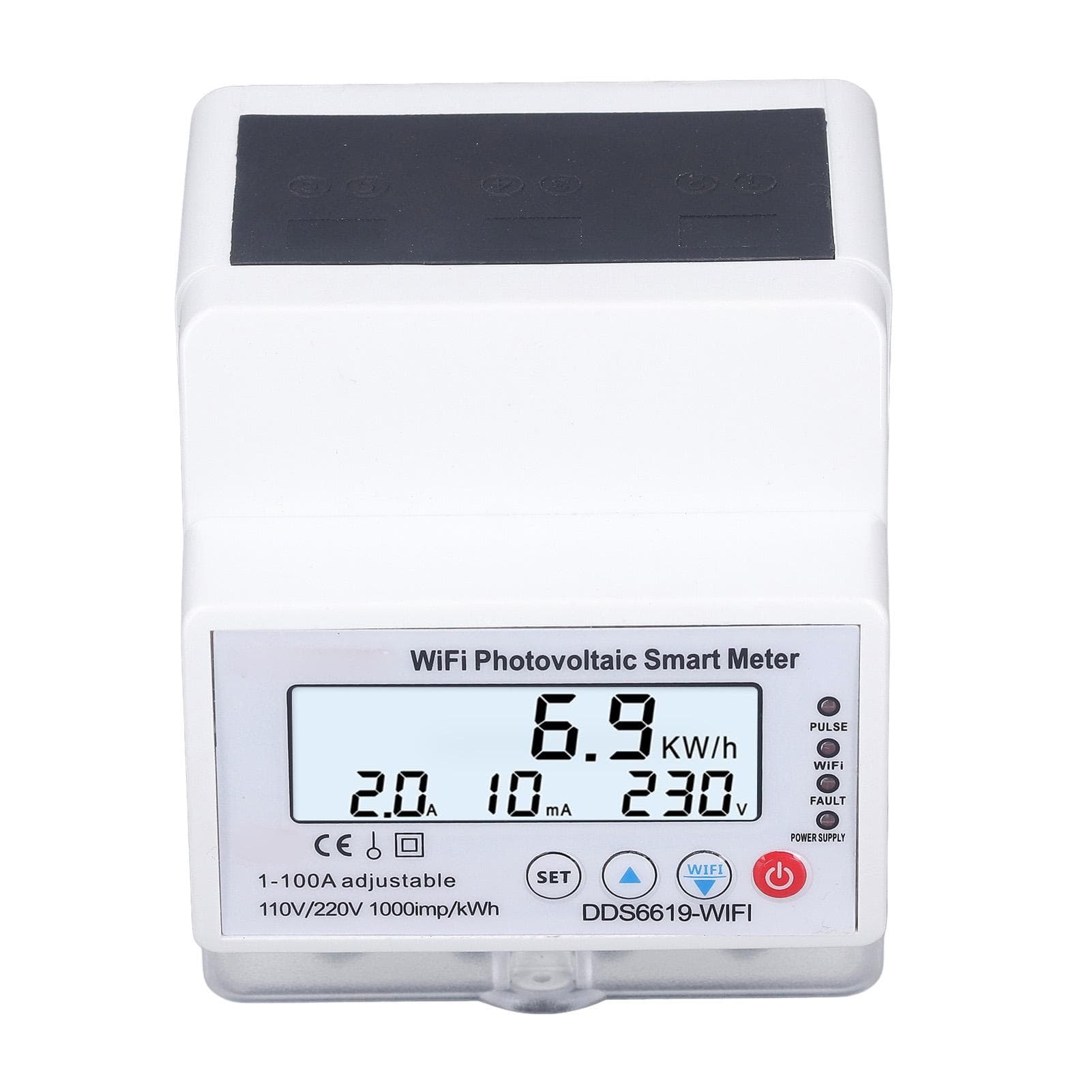 WiFi Photovoltaic Smart Meter 110V 220V 1?100A Breaker Timer for Tuya 1PH 4P Solar Bidirectional