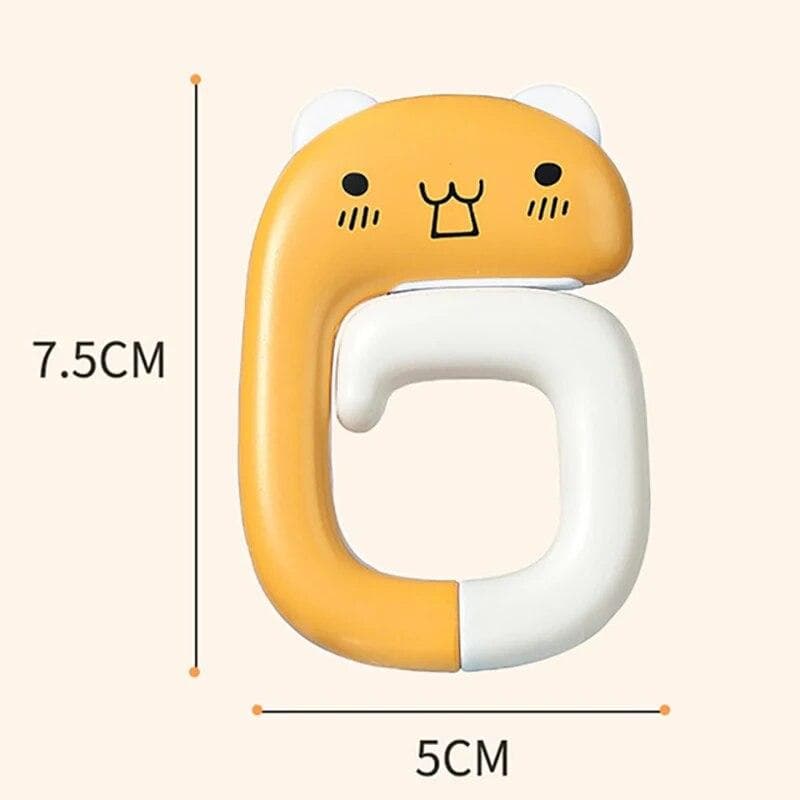 Cute Portable Bag Hook Animal Plastic Table Hook Purse Handbag Travel Bag Organizer Holder Office Decor Plastic Desk Side Hooks D