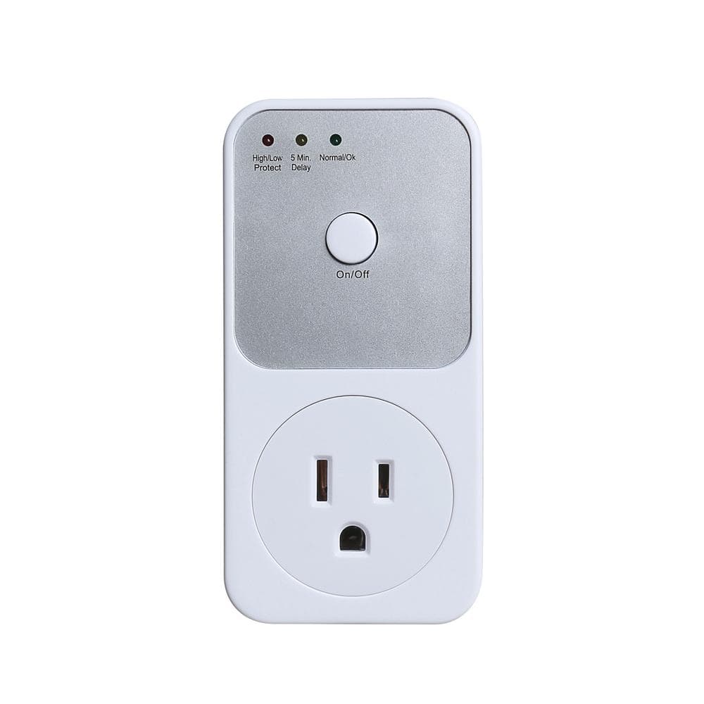 Multifunctional Refrigerator Protector Home Kitchen Socket Safer Electrical Equipment Switch US Plug white