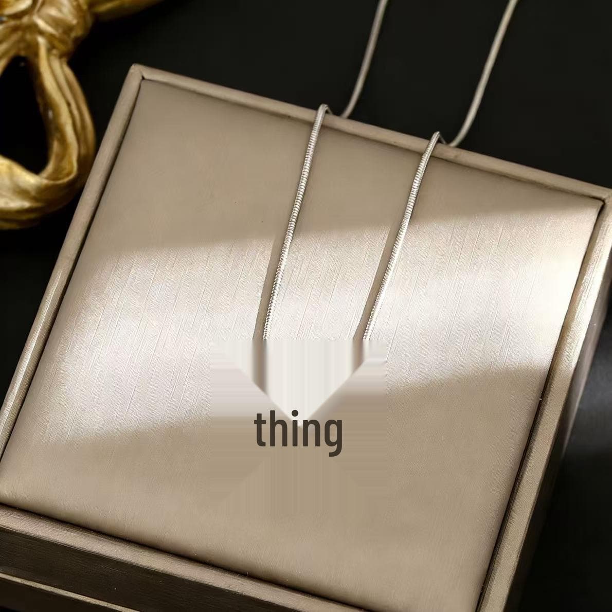 18K Electroplated All-Titanium Steel Necklace, Women's High-End Clavicle Chain - Non-Fading Jewelry