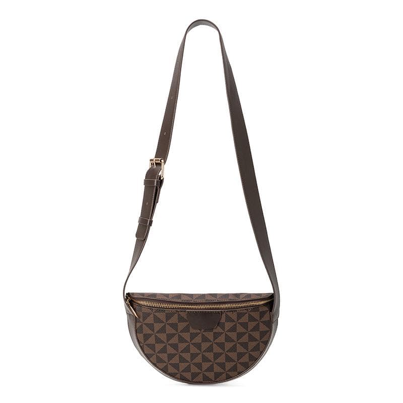 Waist Bag, Crossbody, Single-shoulder Coin Purse, Printed Windmill Flower Wide Shoulder Strap, Simple and Fashionable Saddle Bag