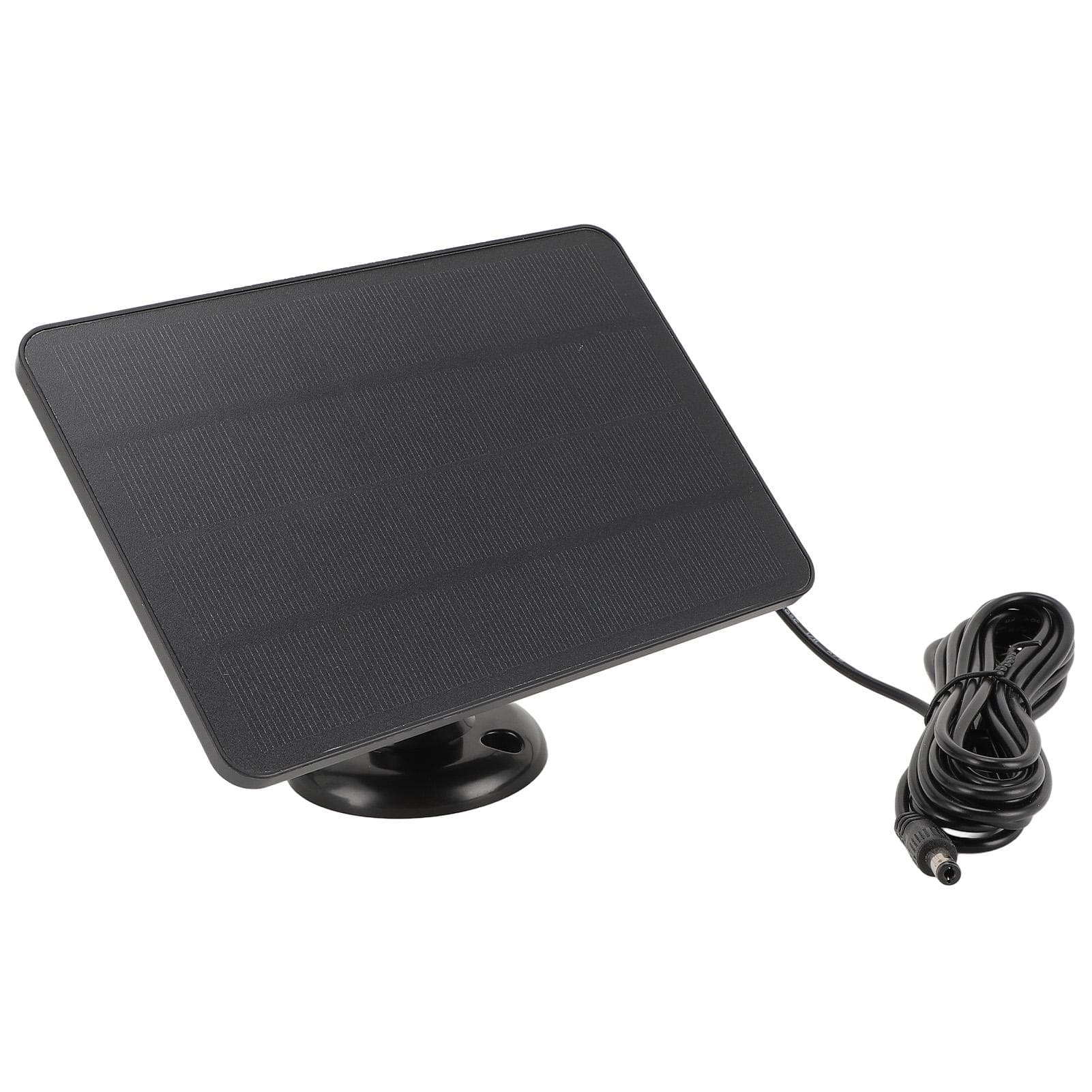 Security Camera Solar Panel Charger High Efficiency 4W Monocrystalline Outdoor Camera Solar Panel black