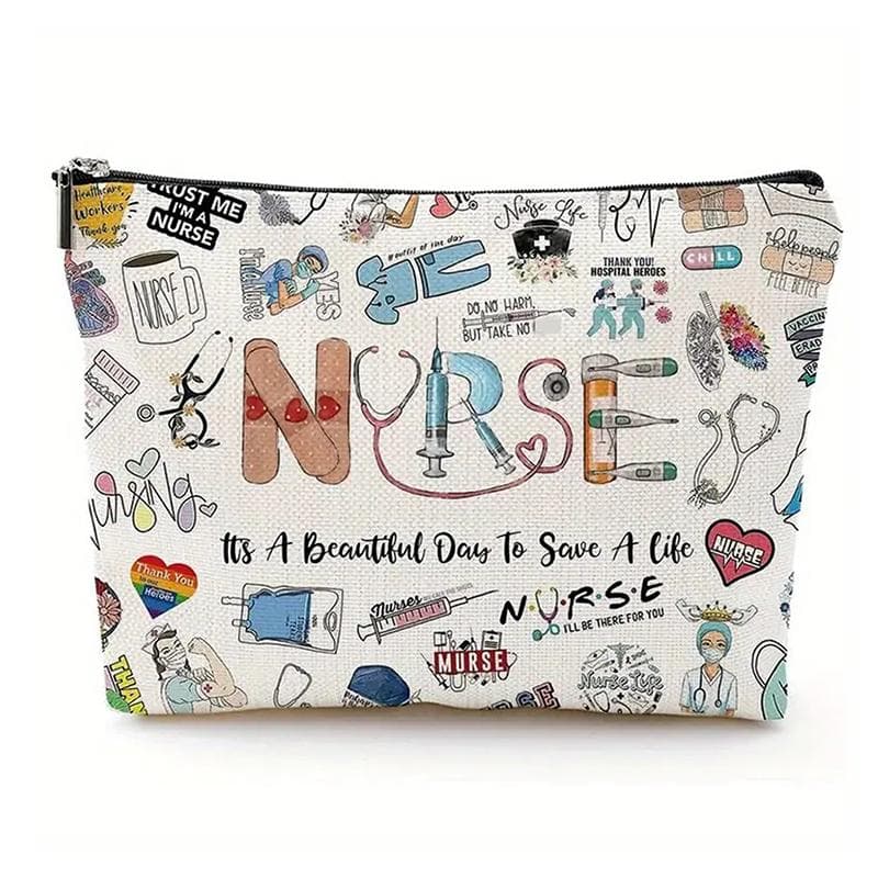 Nurse Makeup Bag Gift Emergency Room Nurse Zipper Bag NurseGift Nurse Appreciation Cosmetic Bag Nurse Graduation Gift 5