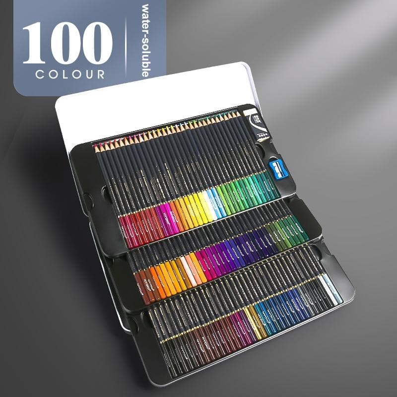 24-180 Colors Oily Colored Pencils Water Soluble Pencil Wooden Handle Set Artist Painting Drawing Sketch Art