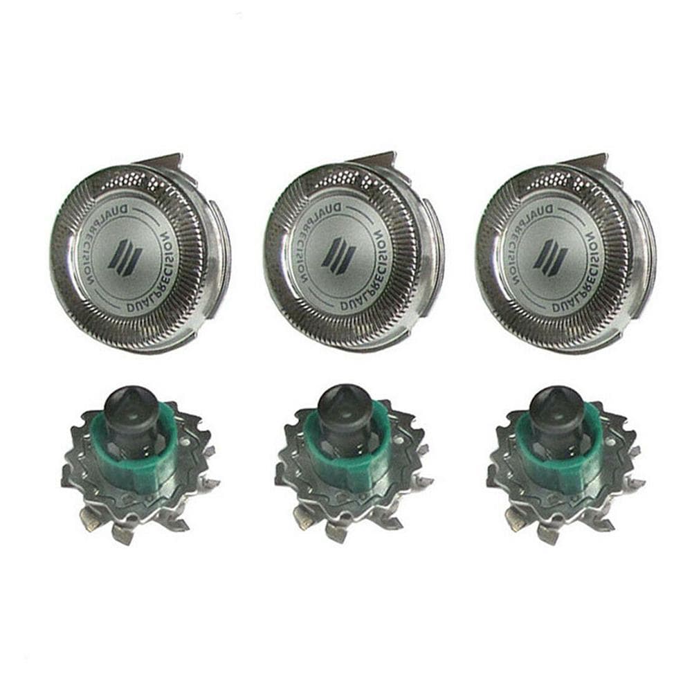 3Pcs Shaver Replacement Blade Heads Compatible with Philips RQ11 Dual Precision 3Pcs