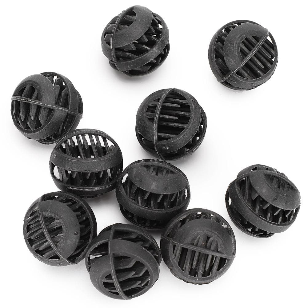30PCS Plastic Black Aquarium Fish Tanks Filter Biochemical Ball for Freshwater Seawater