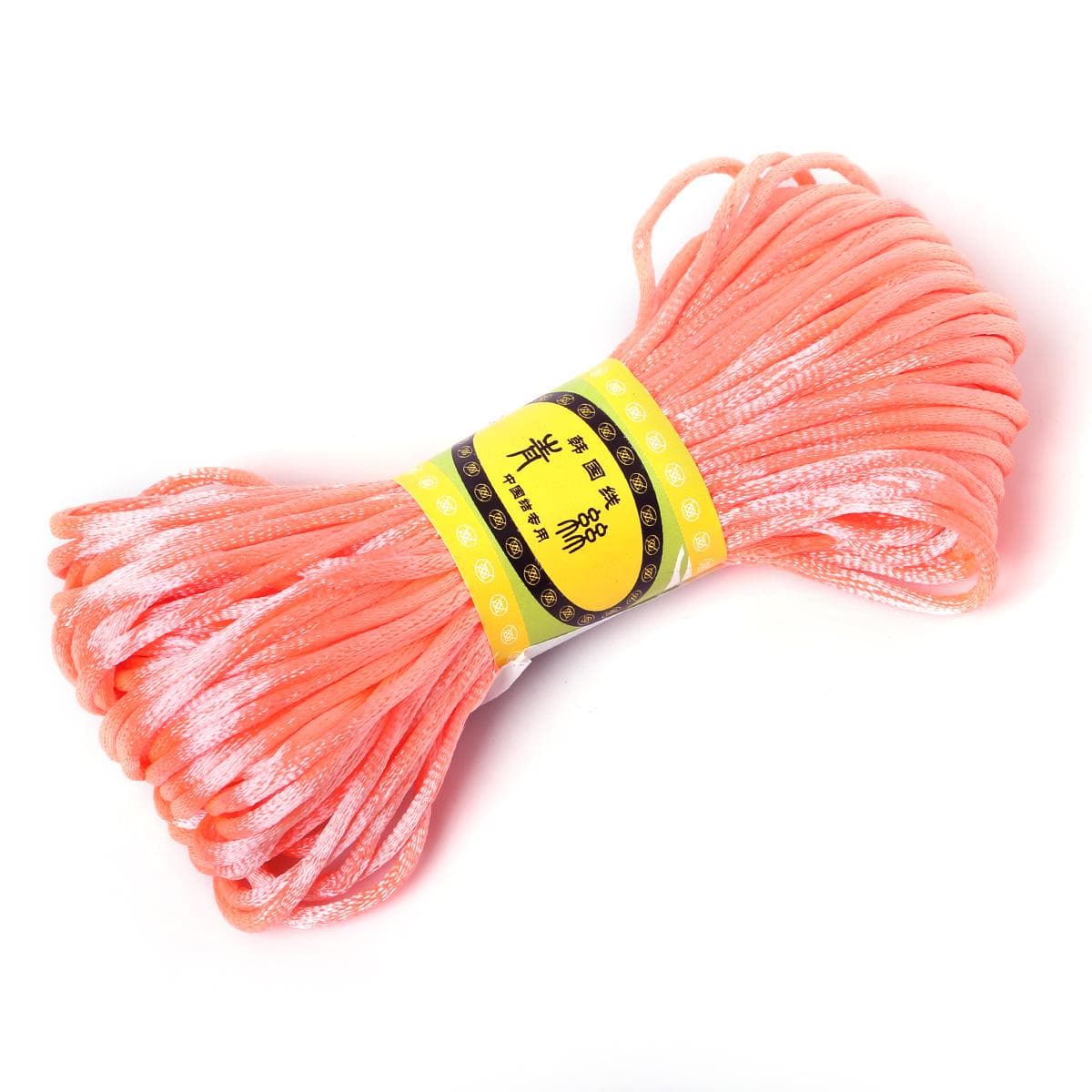 20M/Roll Nylon Cord Thread Knot China Bow Beading Bracelet Braided DIY Jewelry light pink