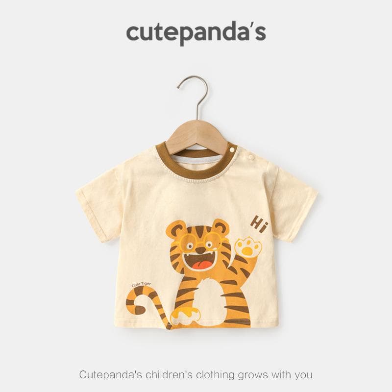 Baby Clothes Casual Short-sleeved T-shirts Summer Clothes Boys Girls Baby Children Children Summer Half-sleeved Tops 120cm