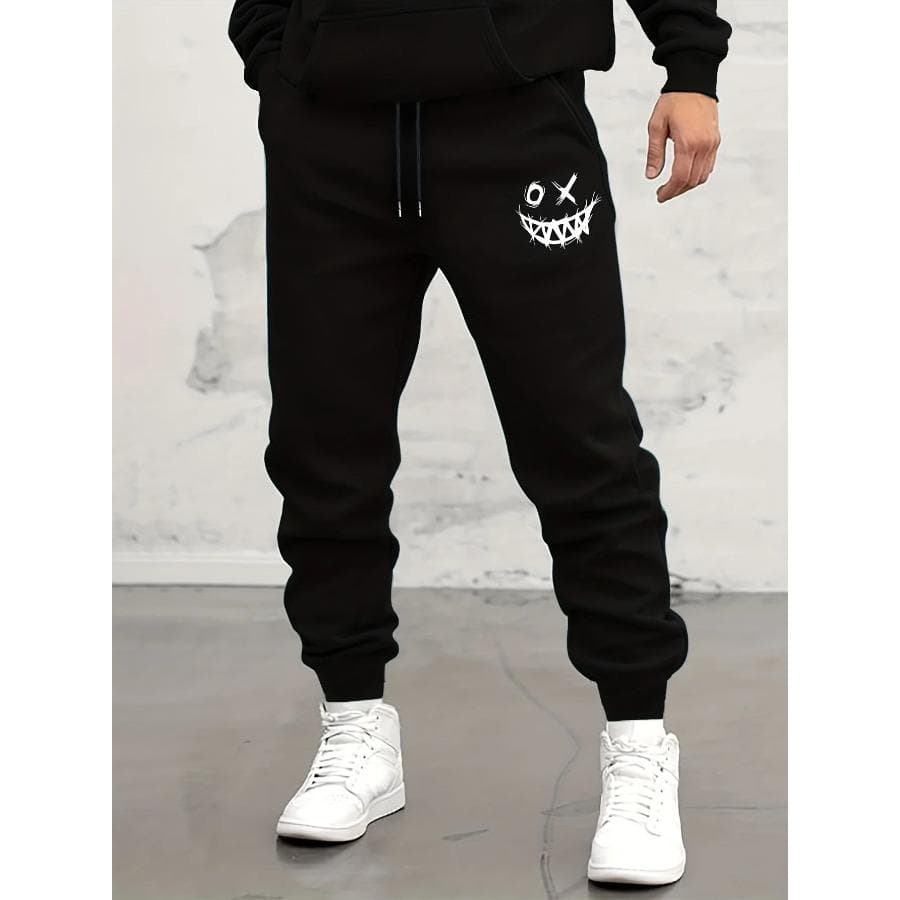 Autumn/Winter Men's Sweatpants Monster Smile Printed Lace-up Sweatpants Men Casual Pants for Daily Wear with Jogging Pants S-3XL S