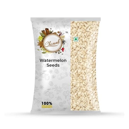 Chounk Edible Raw Water Melon Seeds | Magaj Seed Pack | Tarbuj Ke Beej | Rich in Protein | Potassium | Magnesium & Iron| Healthy Food | 100 Gms