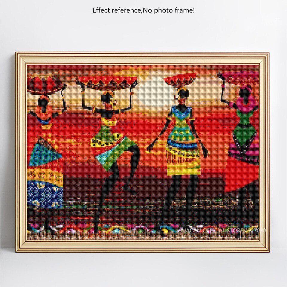 5D DIY Diamond Painting Cartoon Women Diamond Embroidery Cross Stitch 20X30CM