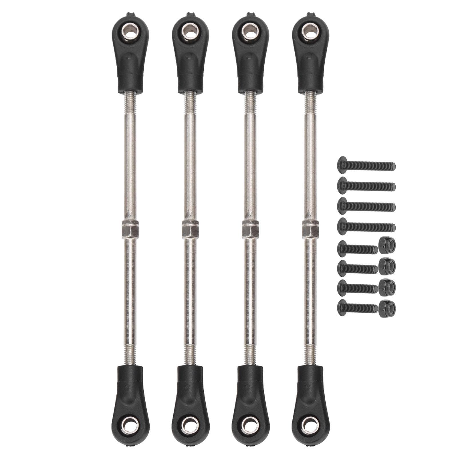 4Pcs Adjustable Rear Upper Suspension Arm Tie Rod Linkage Arm for 1/10 RC Car Truck