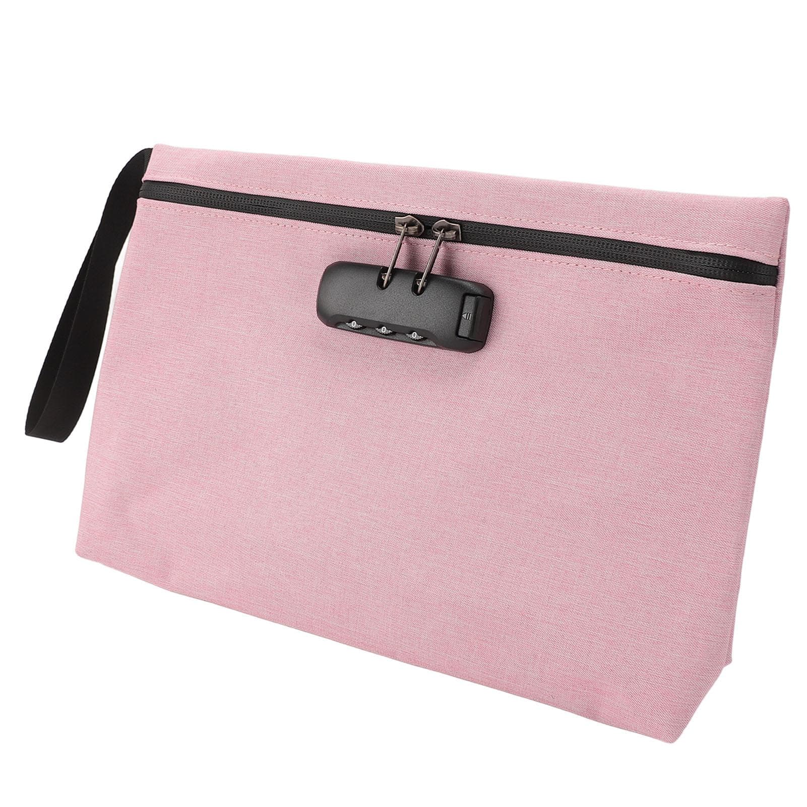 Activated Carbon Smell Proof Bag Portable Odor Proof Stash Bag with Combination Lock for Travel pink