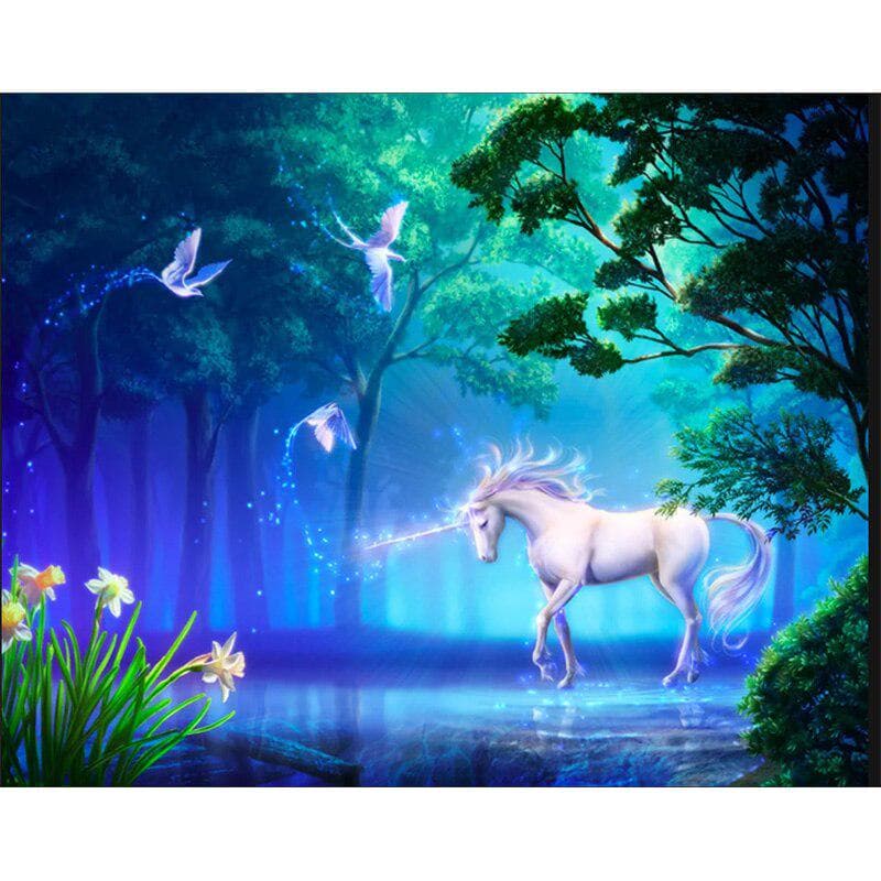 Diamond Painting Exquisite Stitch of Mosaic Unicorn Picture Home Decor Hand Made Diamond Embroidery 20X30CM