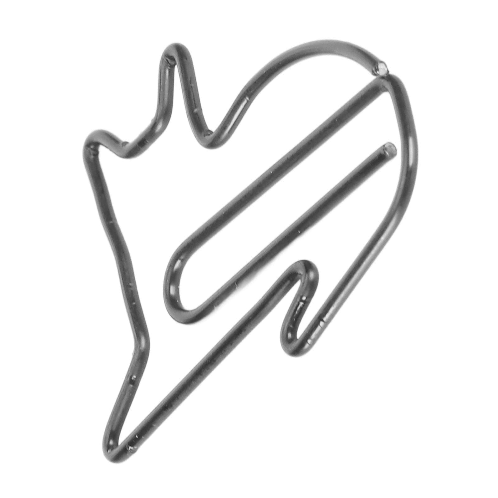 100 Pcs Cute Paper Clips Animal Shaped Fun Bookmark Document Organizing Clips Funny Bookmark black
