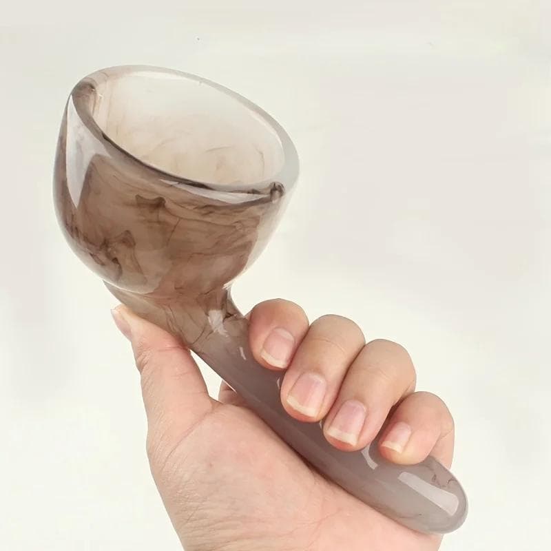 Gua Sha Massage Tool Scraping Massager Manual Full Body Relief for Neck Legs Belly & Back Relaxation Massage Scraping Bowl grey