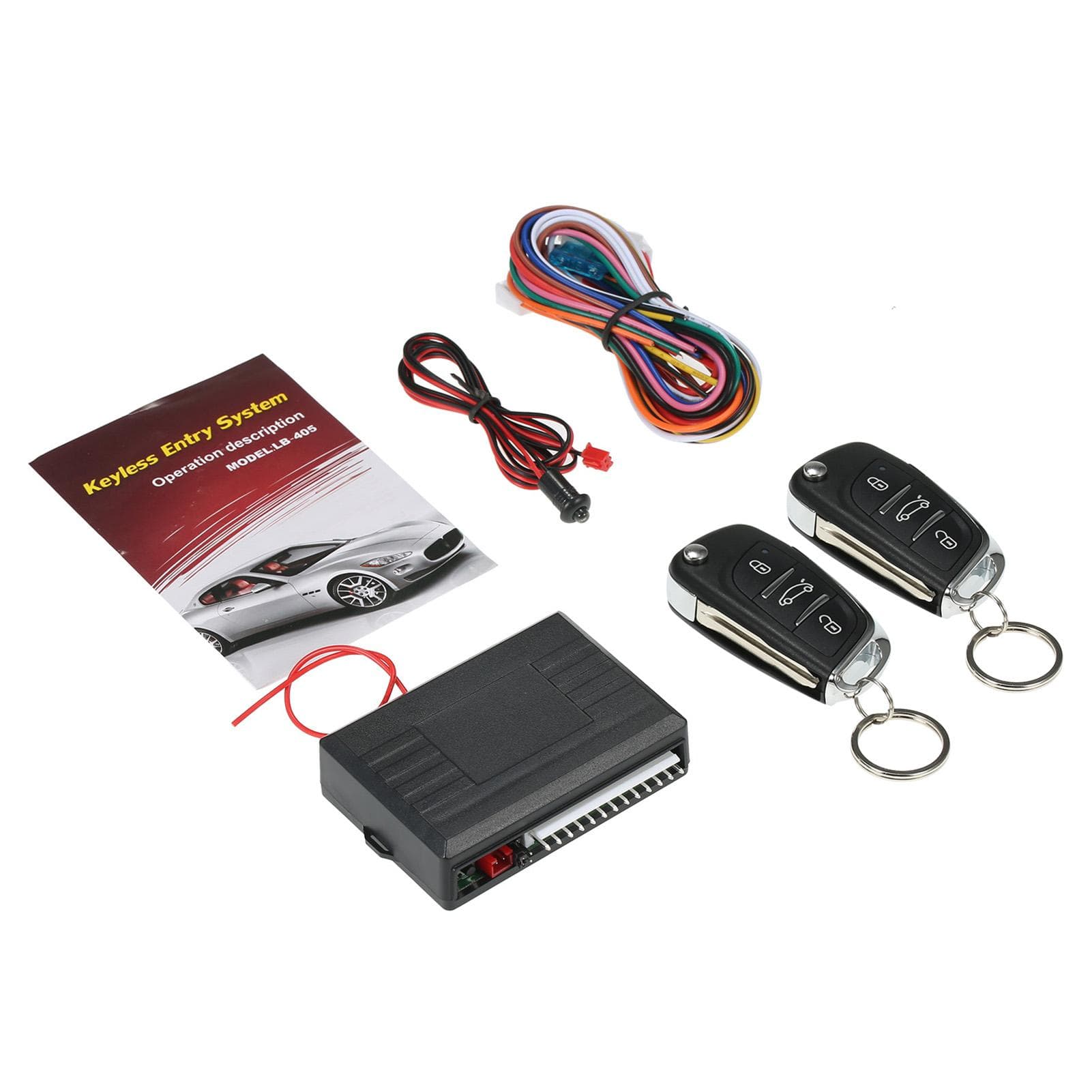 Car Door Lock Keyless Entry System Remote Central Control Box Kit With Trunk Release Button multicolour