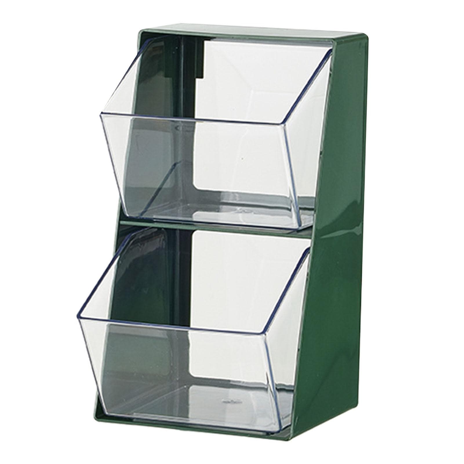 Double Layer Tea Bag Rack U Shaped Large Capacity Transparent Multifunction Snacks Rack for green