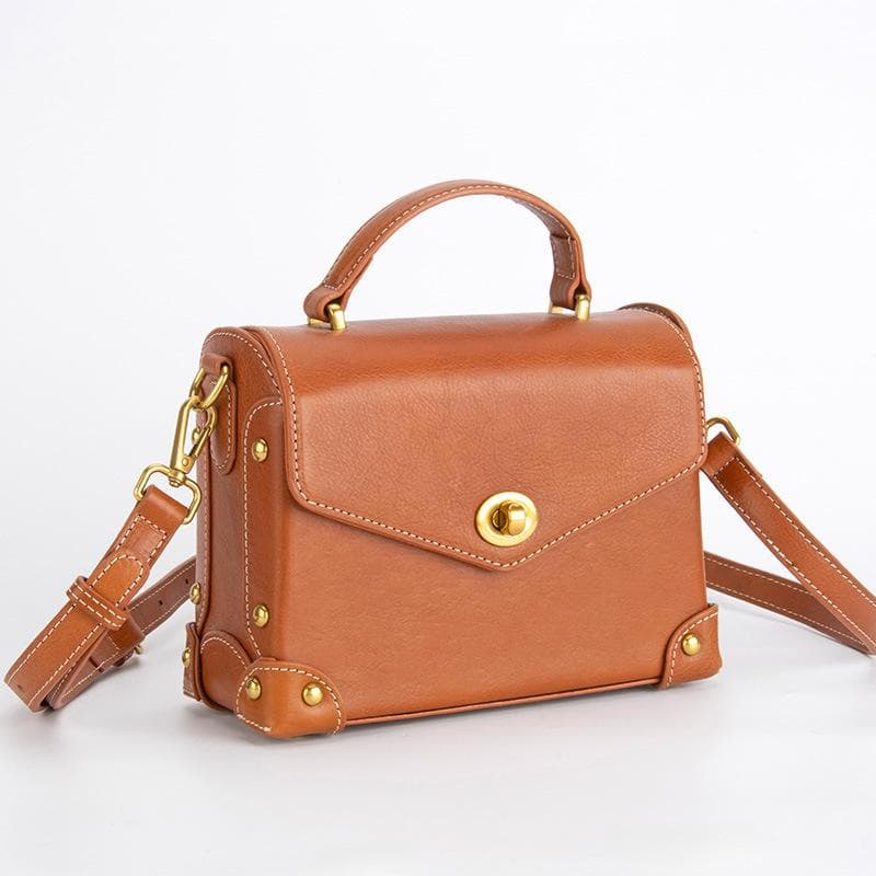 Fashionable Top Leather Crossbody Bag for Women's Retro Women's Handbag Fashion Casual Leather Shoulder Bag
