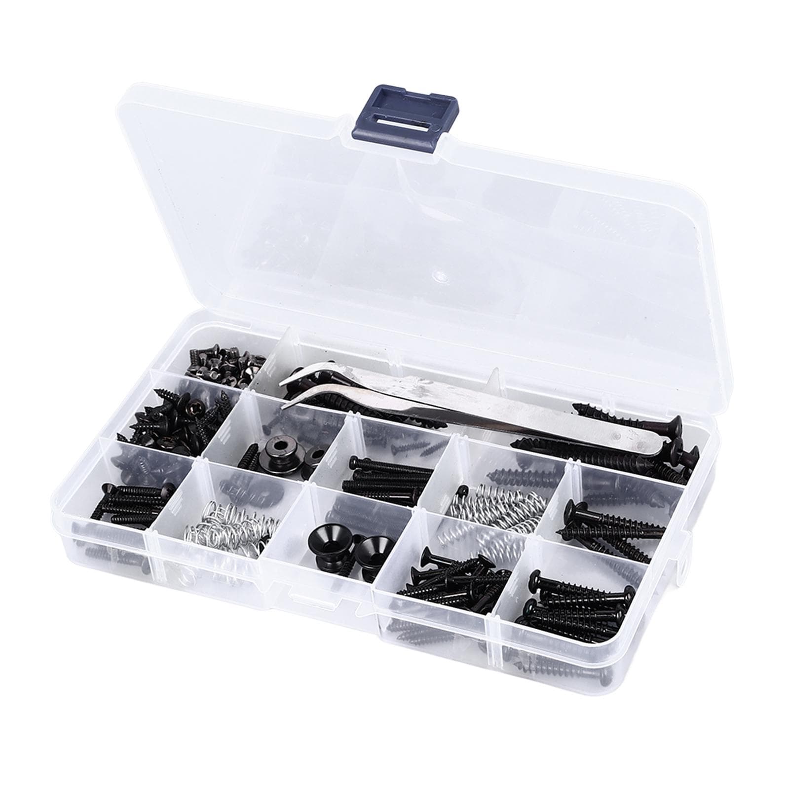 Electric Guitar Screw Kit Repair Luthier Tools Strap Buckle Set Parts Accessories Black black