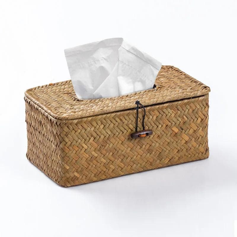 Rattan Tissue Box Home Decoration Handmade Desktop Tissue Rattan Tissue Box For Barthroom,home,hotel And Office