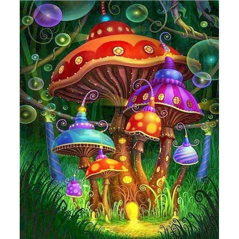 5D DIY Diamond Painting Dream Mushroom Embroidery Cross Stitch Rhinestone Mosaic 20X30CM