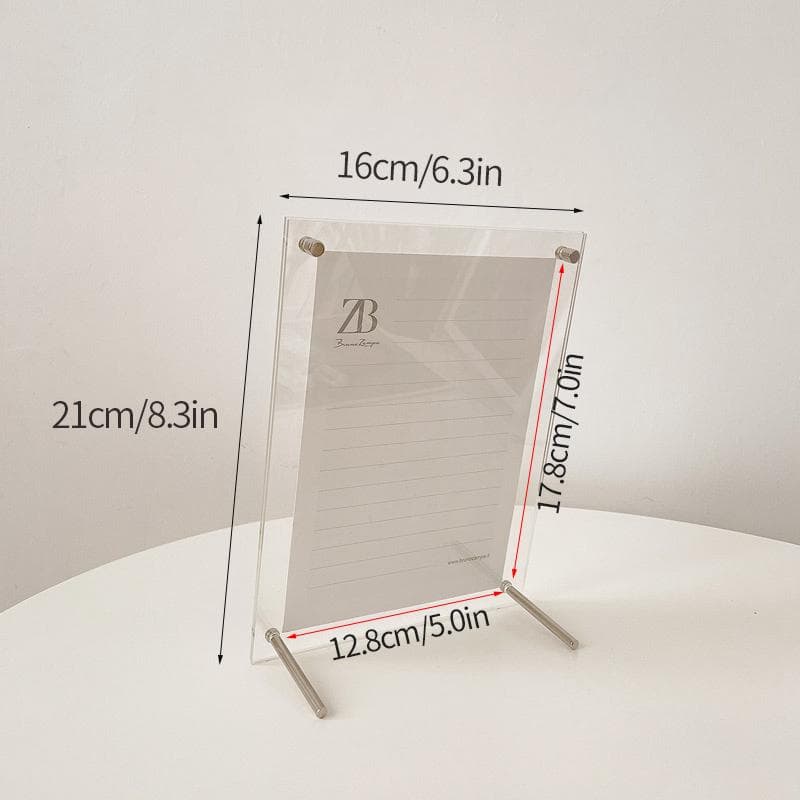 Transparent Acrylic Picture Frame Magnetic Double Sided Photo Frame Kpop Photocard Holder Album Poster Tag Display Stand Desktop AS picture