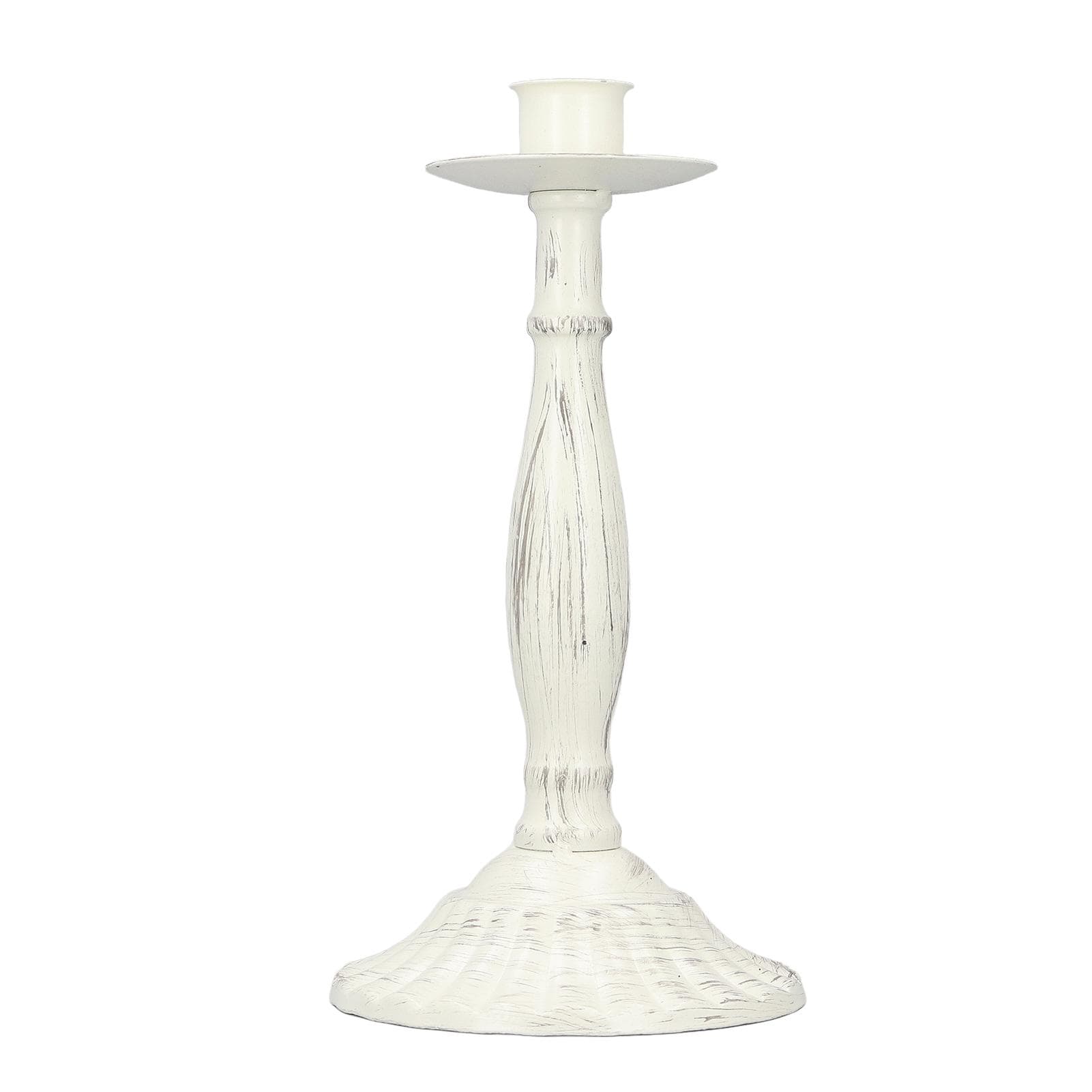 Candle Holders White Iron Material Retro Style Decorative Candlestick Pedestal for Home Decoration