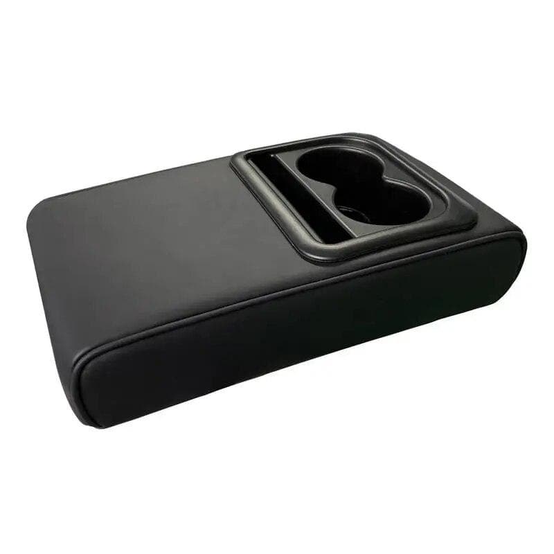 Car Armrest Cushion With 2 Cup Holder PU Leather Armrest Pad Portable Car Armrest Pillow Cover Height Pad type B