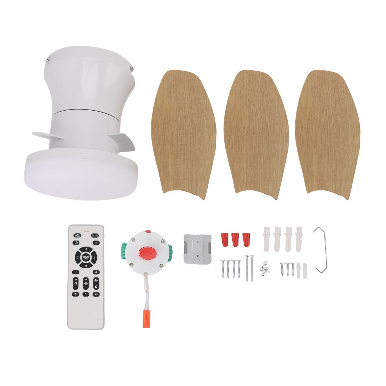 25 Inch Ceiling Fan with Light and Remote Flush Mount Quiet DC Motor 6 Speeds Dimmable 3000-6500K