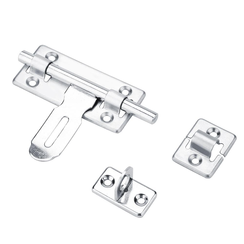 1Pc 4inch Stainless Steel Security Home Door Bolt Padlock Sliding Barrel Bolts Window Lock