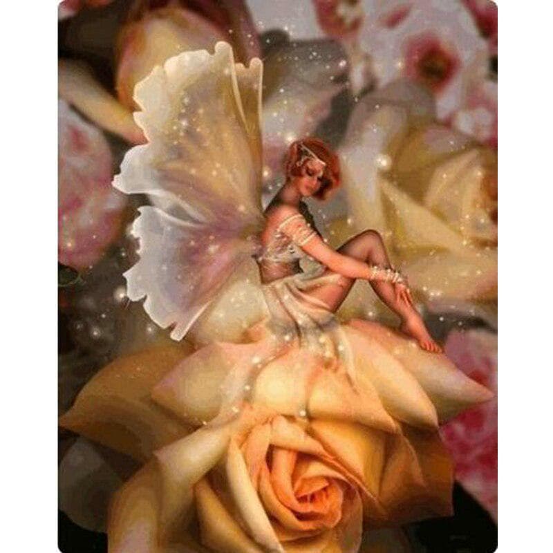 Diamond Painting Full Round Angel Girl 5D Diamond Embroidery Mosaic Picture Of Rhinestone Decoration 20X30CM