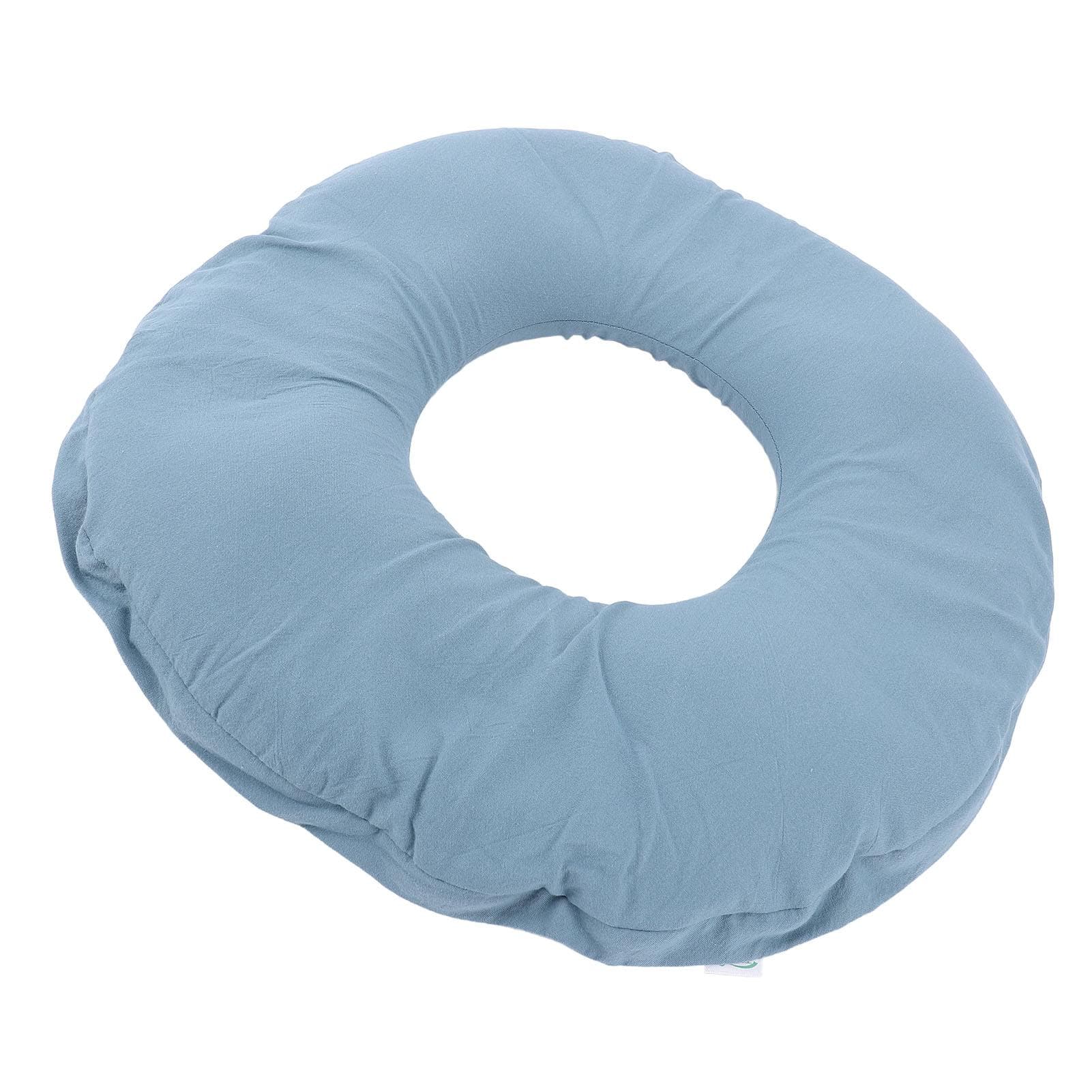 Donut Pillow Hollow 3D Layer Pure Cotton Doughnut Pillow Cushion for Hip Back Waist Blue