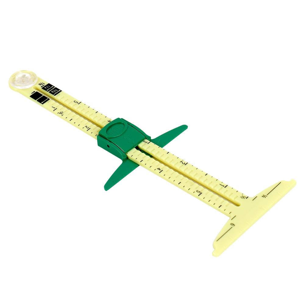 5-IN-1 Sewing Seam Ruler Measuring Gauge Patchwork Quilting Tailor Ruler Sizer Helper Aluminum Plastic Sliding Gauge