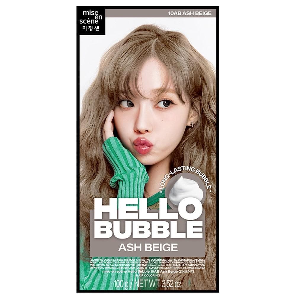 Mise-en-scène hello bubble hair dye, ash beige, 1 piece