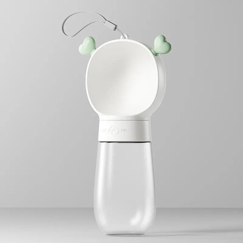 2 In 1 Portable Dog Water Food Bottle For Small Medium Large Dogs Travel Drinking Bowl Puppy Chihuahua Yorkies Pug Pet Product 350ml white