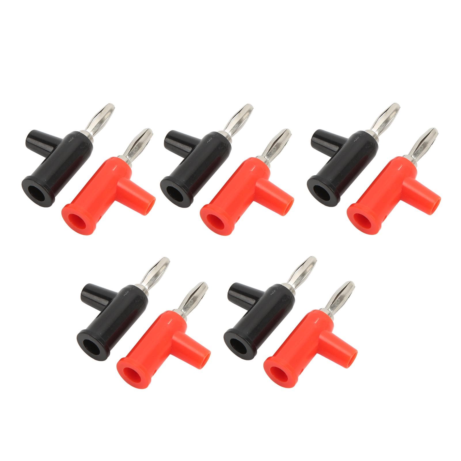10pcs 4mm Banana Plug Stackable Solderless Banana Plug Connector for Security Accessories