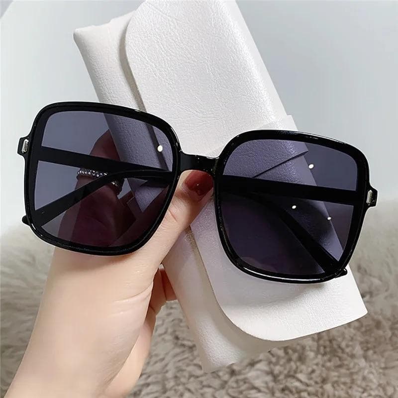 New Vintage Oversize Square Sunglasses Women Luxury Big Frame Women Sun Glasses Black Fashion Gradient Female Glasses