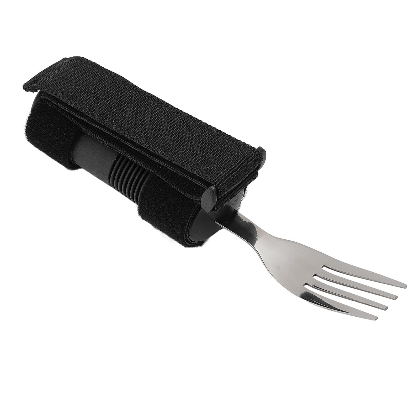 Adaptive Eating Utensil with Adjustable Hand Strap Handle Stainless Steel Adaptive Eating Fork