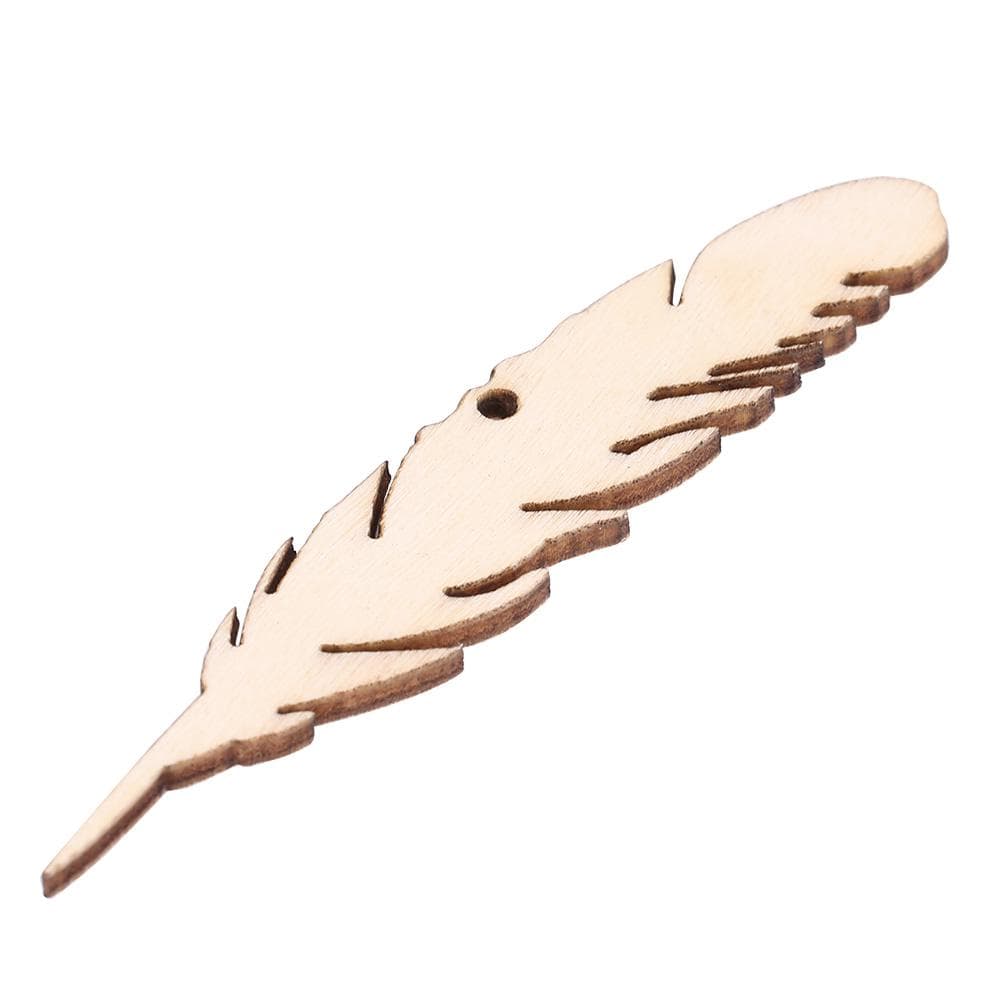 50PcsBag Feather Wood Crafts For Wall Wedding Party Room Decoration Accessories DIY