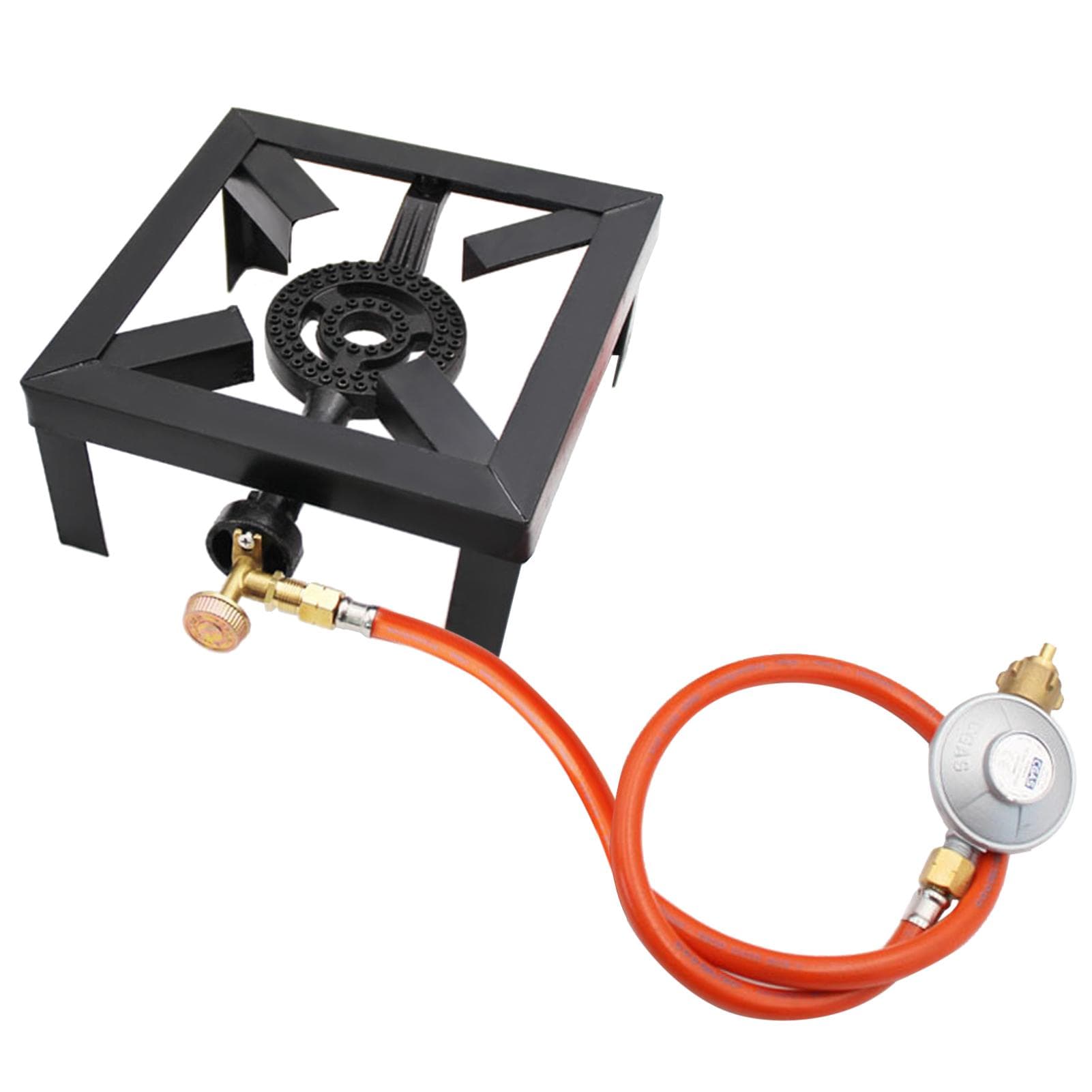 8KW Gas Boiling Ring Cast Iron Burner Large LPG Stove Outdoor Cooker Iron Frame Portable Fire Control Stove EU